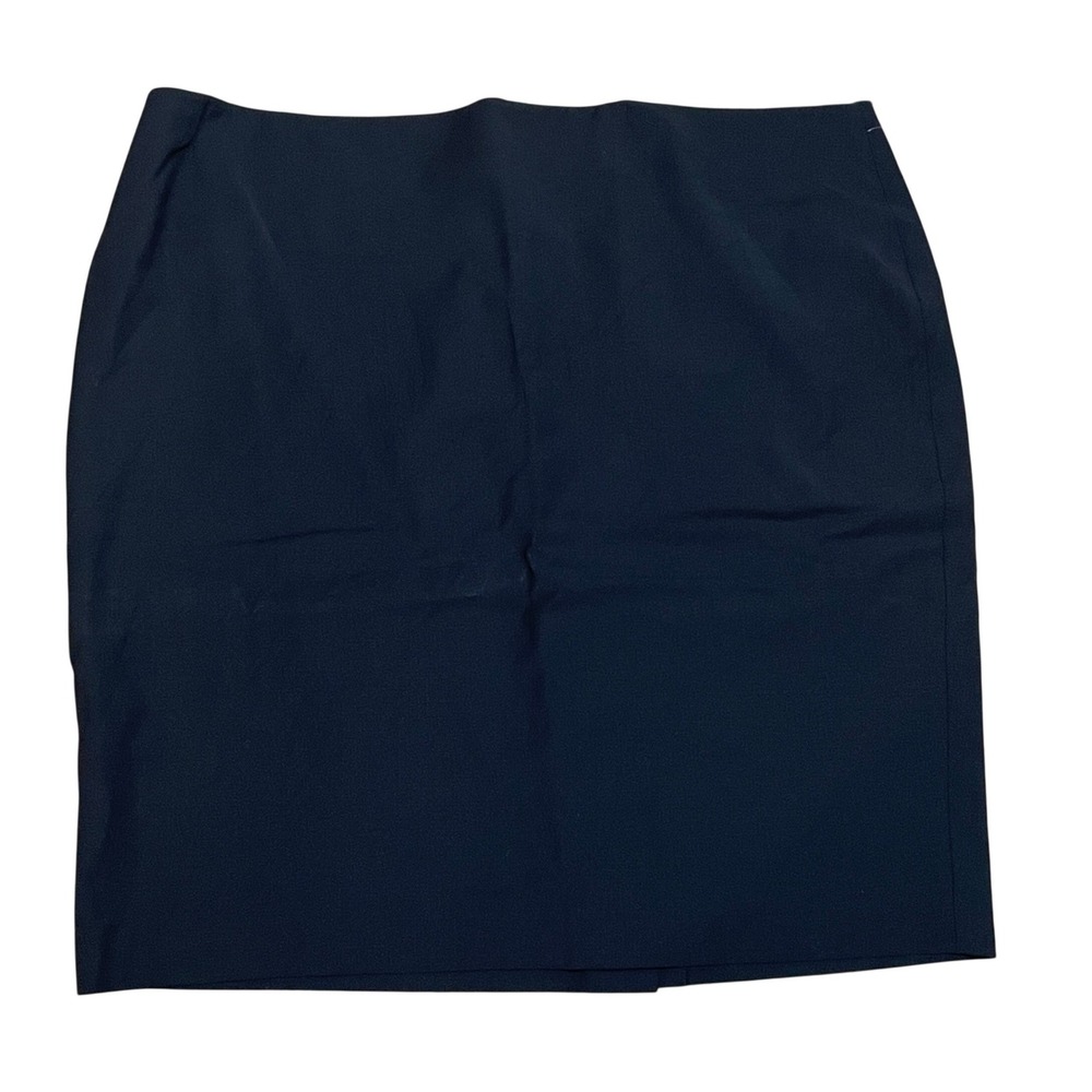Louben Women's 20 Black Wool Gabardine Pencil Skirt Plus Size Classic Career NWT
